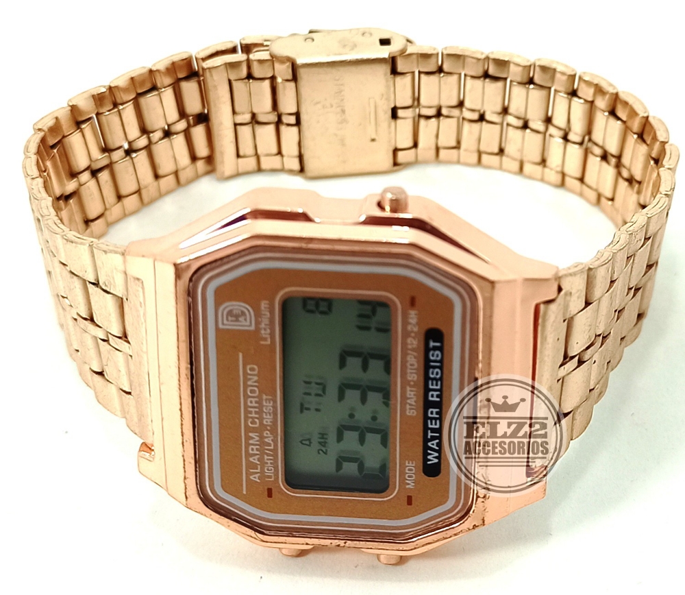 Reloj Vintage Simil Casio Unisex Cobre - Imagen 2
