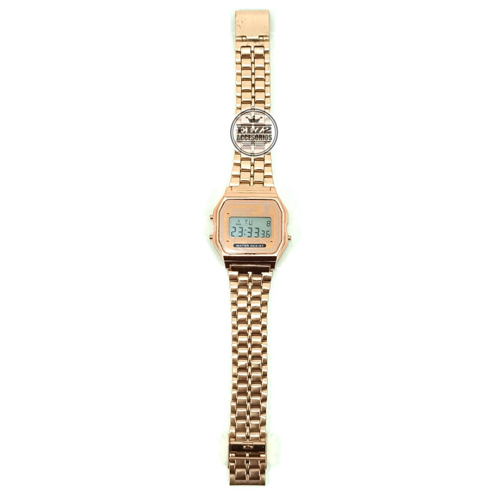 Reloj Vintage Simil Casio Unisex Cobre - Imagen 3