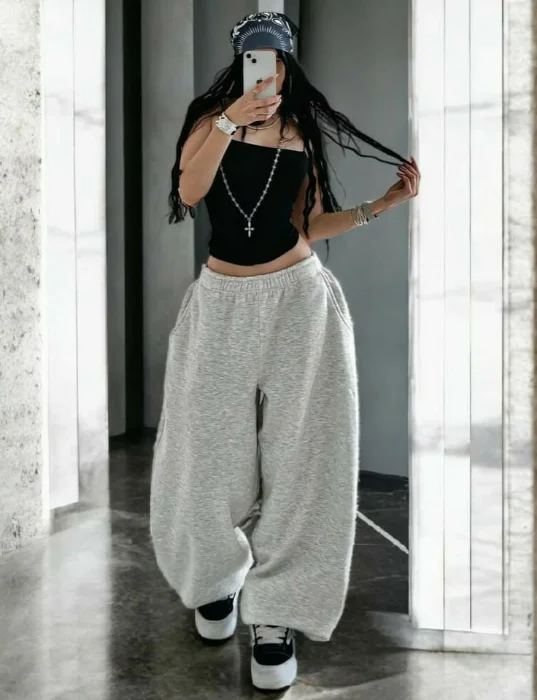 Pantalones Baggy Rústico Pesado Peinado Calidad Premium