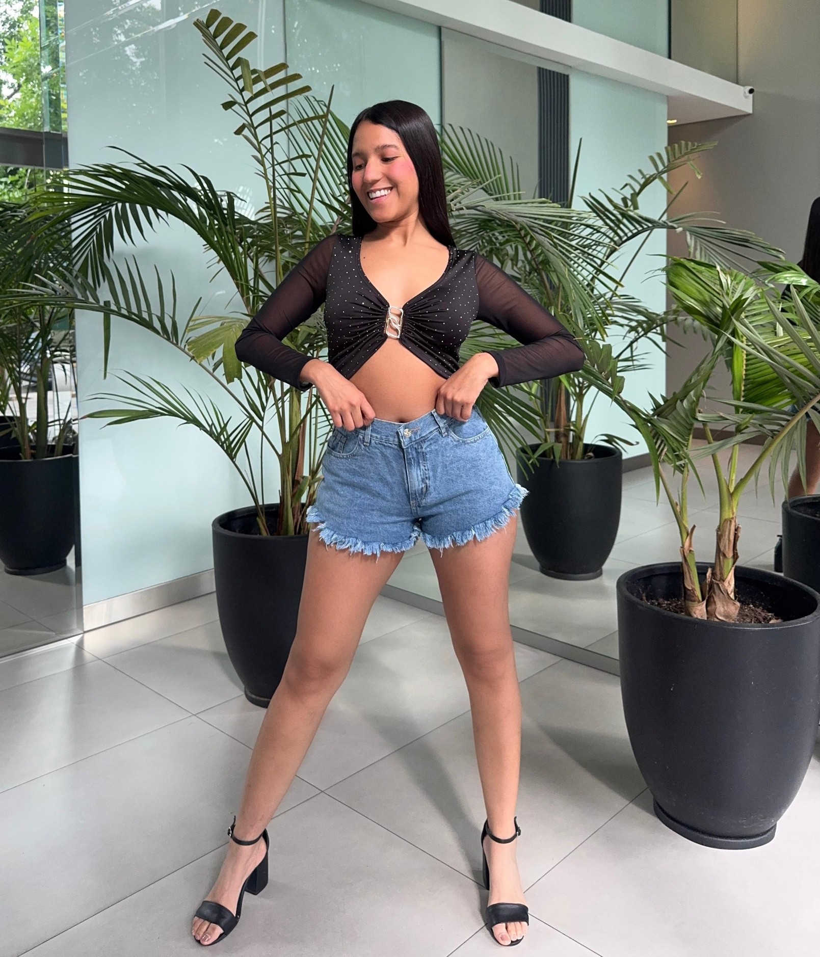 Short Playero Jean Nevado Dama - Imagen 2