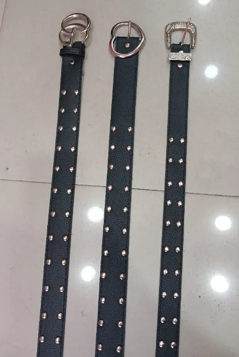 Cinto Texano , Corazón, Doble Circulo con Tachas