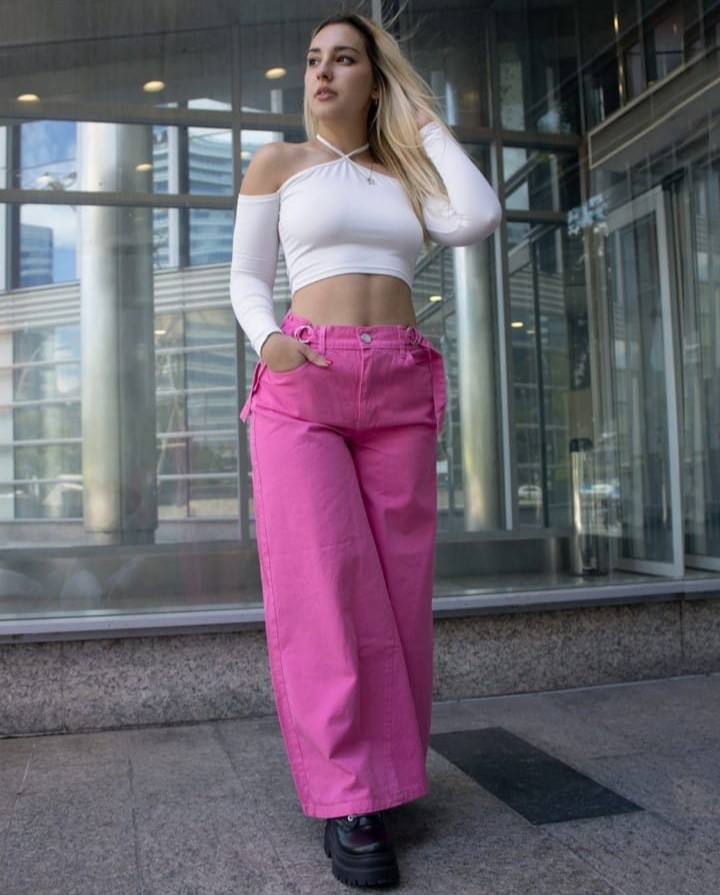 Jean Maxi Palazo Regulador Fucsia Rosa Dama - Imagen 4