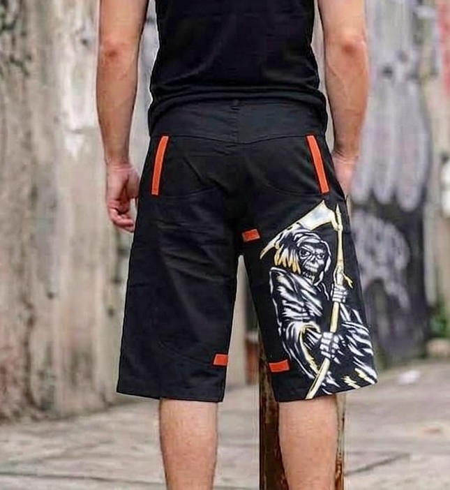 Jean Baggy Bermuda Maxi Hombre Diseño Graffiti Chileno - Imagen 1