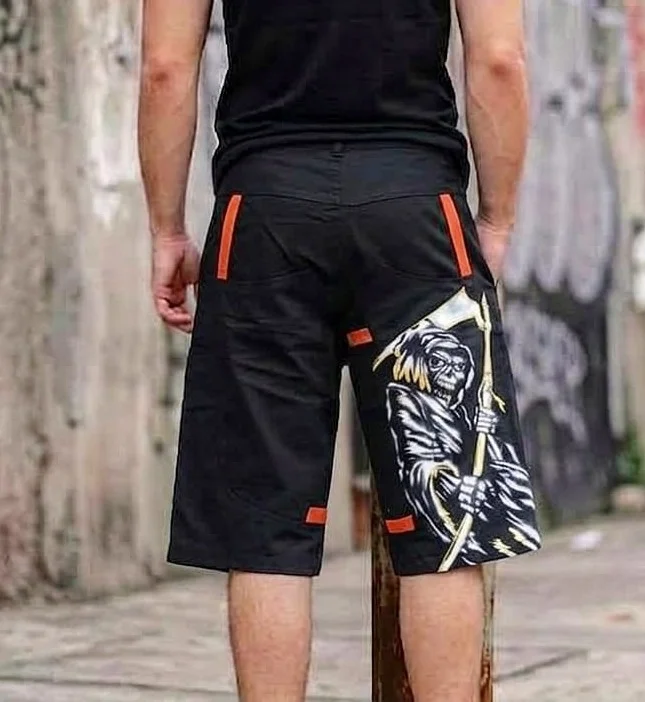 Jean Baggy Bermuda Maxi Hombre Diseño Graffiti Chileno - Imagen 1