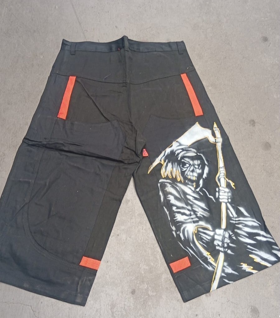 Jean Baggy Bermuda Maxi Hombre Diseño Graffiti Chileno - Imagen 3