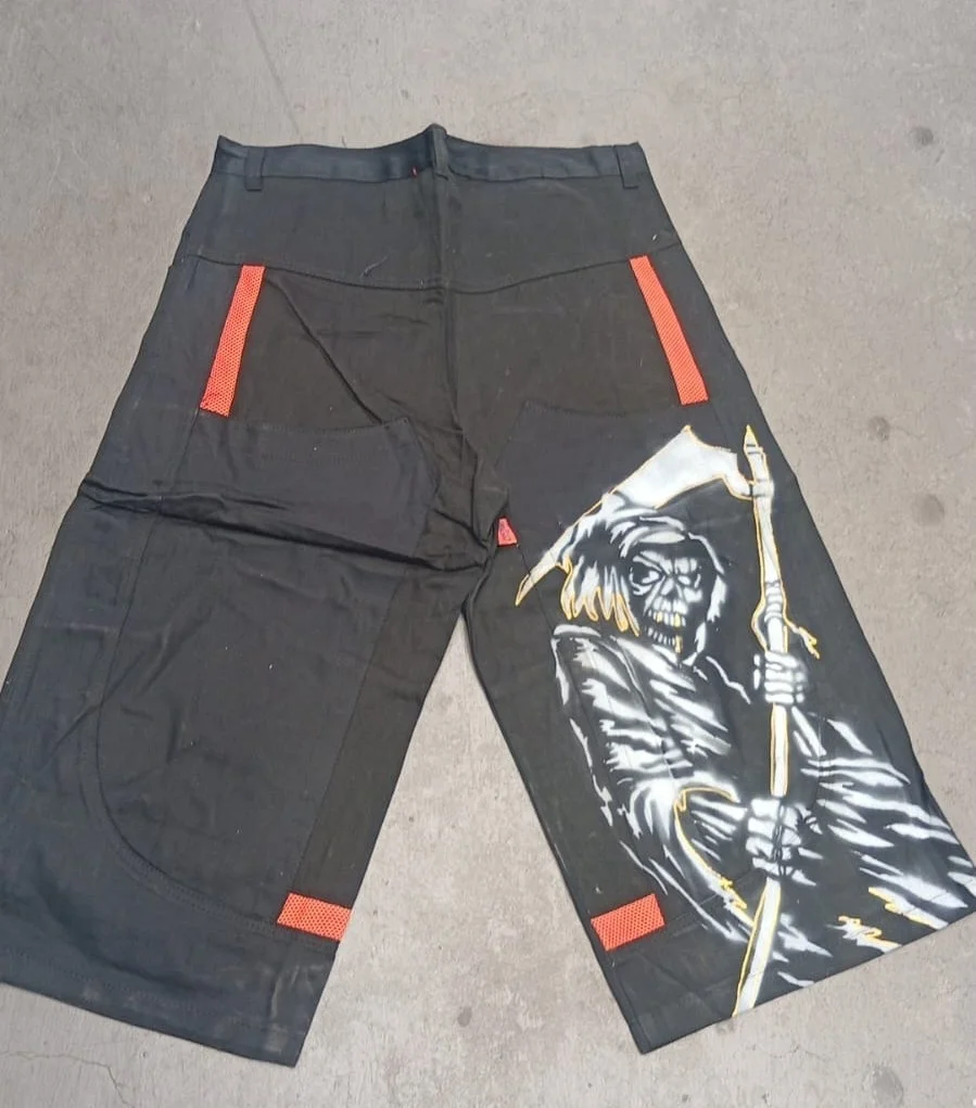 Jean Baggy Bermuda Maxi Hombre Diseño Graffiti Chileno - Imagen 3