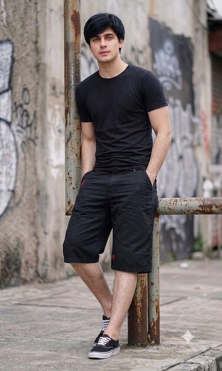 Jean Baggy Bermuda Maxi Hombre Diseño Graffiti Chileno - Imagen 4