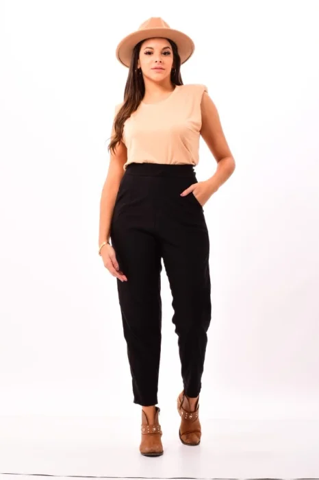 Pantalon  Babucha Corte Italiano Tiro Alto Calce Perfecto Premium