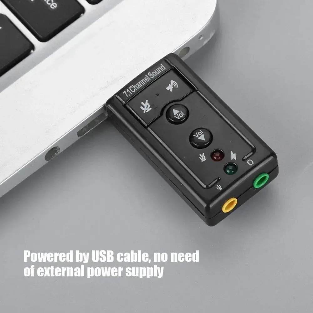 Adaptador Audio 7.1 Usb Jack 3.5 Auxiliar Auricular Microfon0 - Imagen 3
