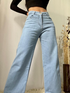 Jeans Celeste Wide Palazo