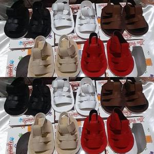 Sandalitas de Cuero y Sa. Lisos Tela