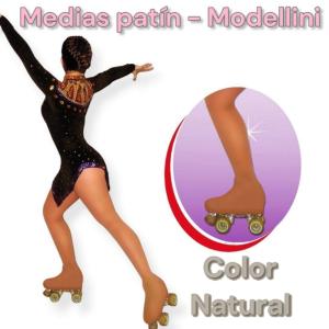 Medias Panty de Patín Cubrebotas Natural