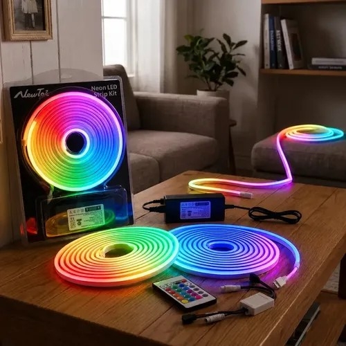 Tira Neon Rgb 5m + Fuente + Control - Imagen 1