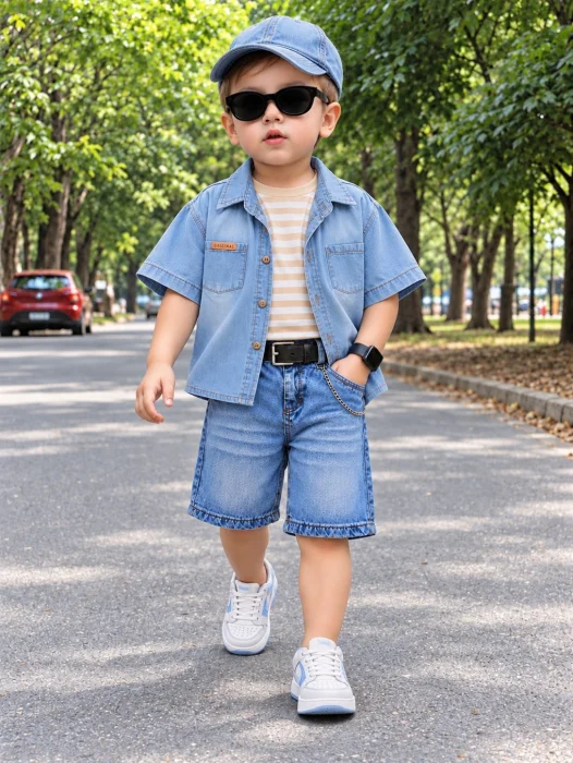 Camisa Jeans para Bebes