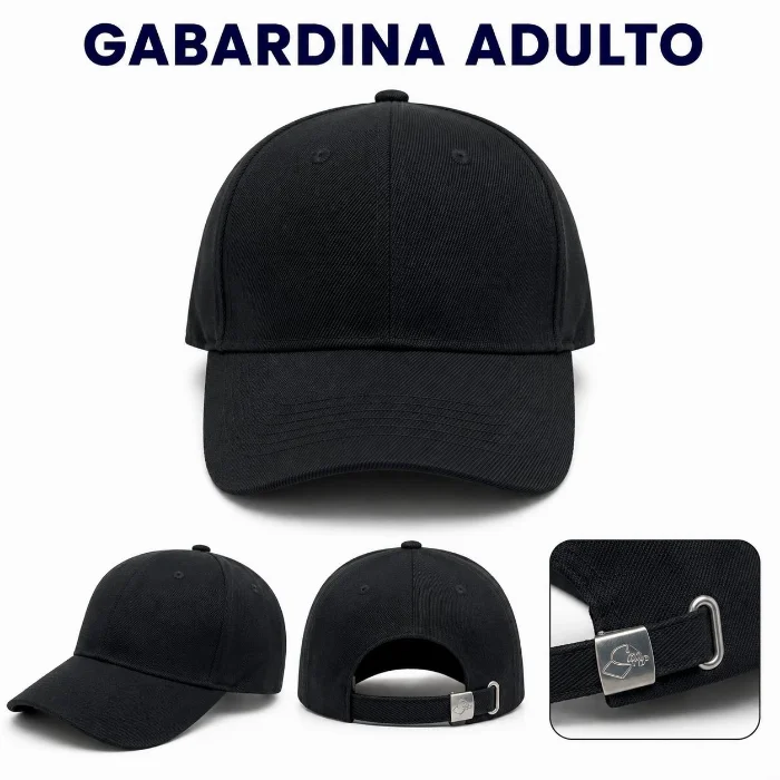 Gorra Gabardina Lisa Negra