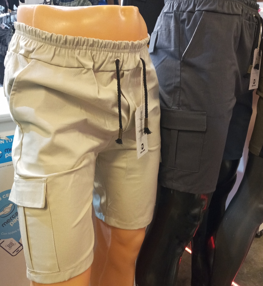Bermudas Cargo Gabardina - Imagen 2