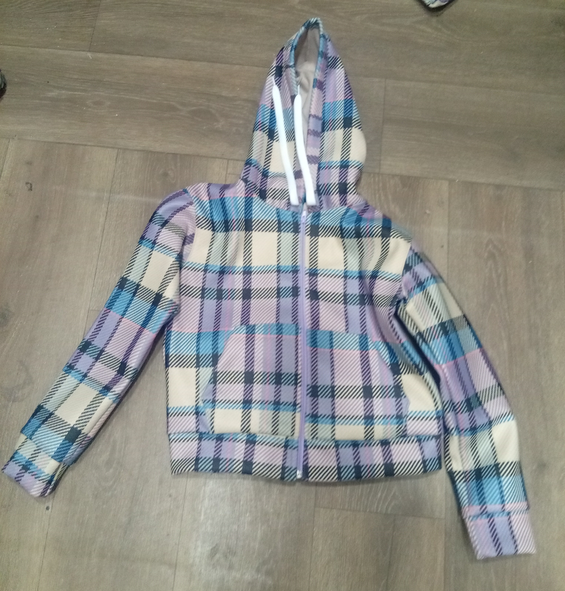 Campera Paño Escocés Cuadrille Canguro Dama Oferta - Imagen 5
