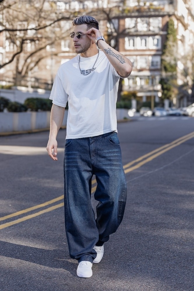 Jean Baggy Óxido Azul Hombre - Imagen 3