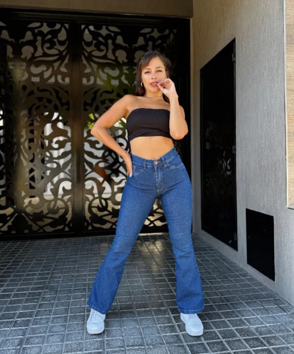 Jeans Oxford Mujer " Azul "