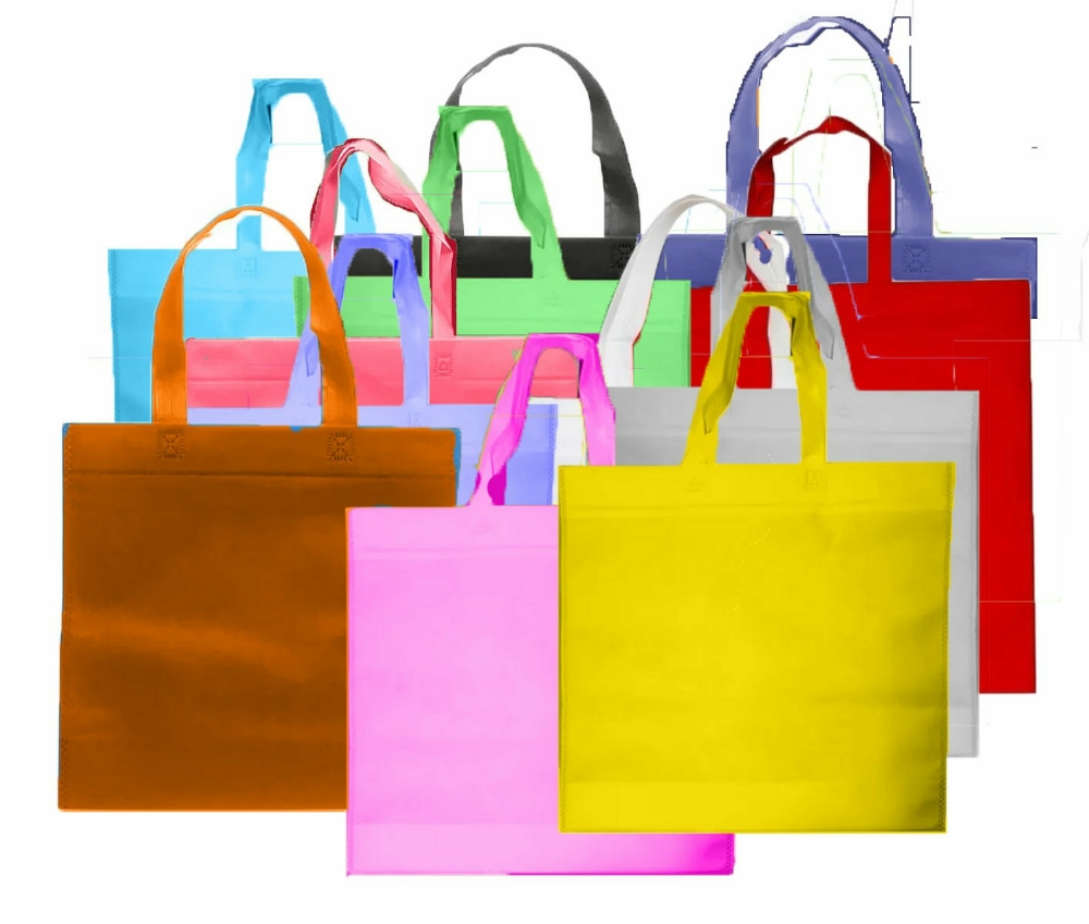 Bolsas Friselina Colores Liso 80 Gramos Apta Sublimado Manija Cartera 45x10x40 Resist - Imagen 1