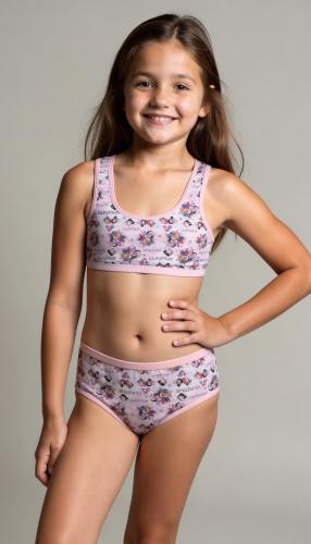 Conjunto Mi Primero Corpiñito Puro Algodon Hello Kitty Guerreras K-pop - Miniatura 3