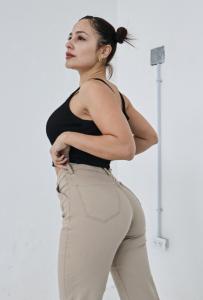 Jean Wide Leg Beige Dama - Miniatura 2