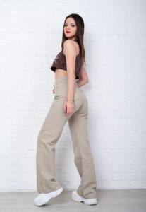 Jean Wide Leg Beige Dama - Miniatura 3