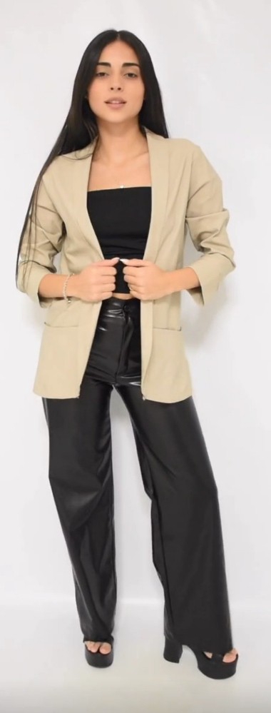 Blazer Bengalina  Largo Dama - Imagen 8