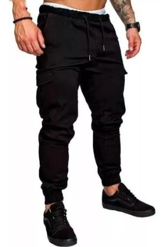 Jean Jogger Cargo  Negro Hombre