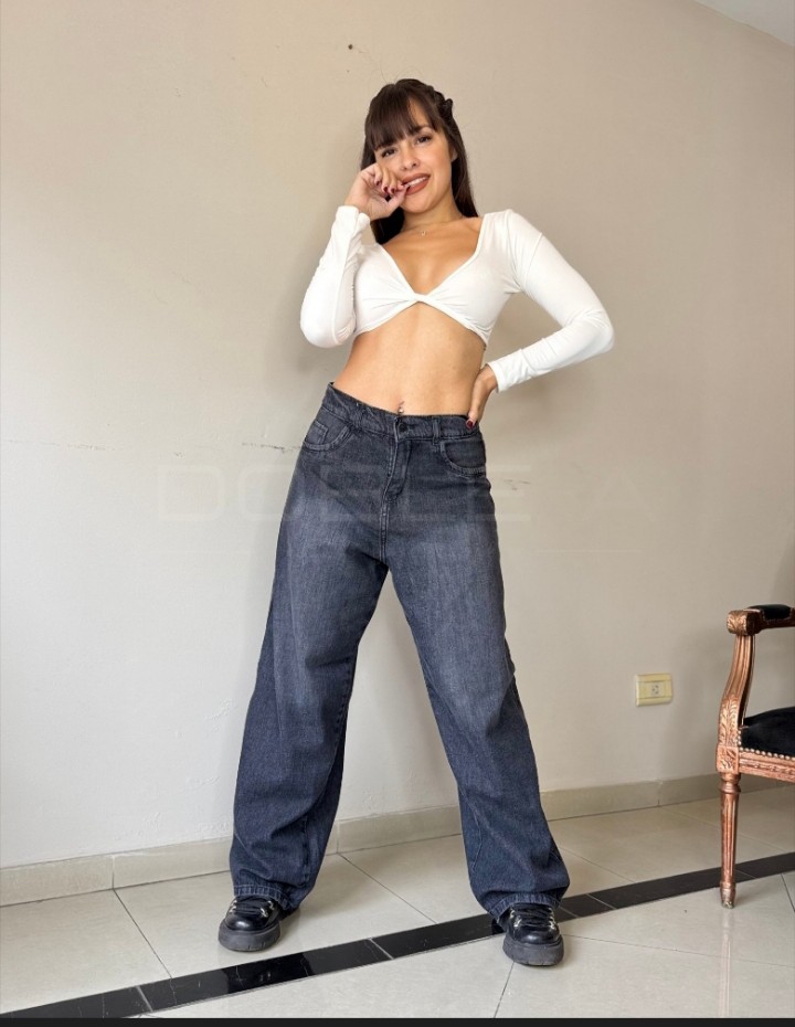 Jean Baggy Gris con y  sin Regulador Dama - Imagen 2