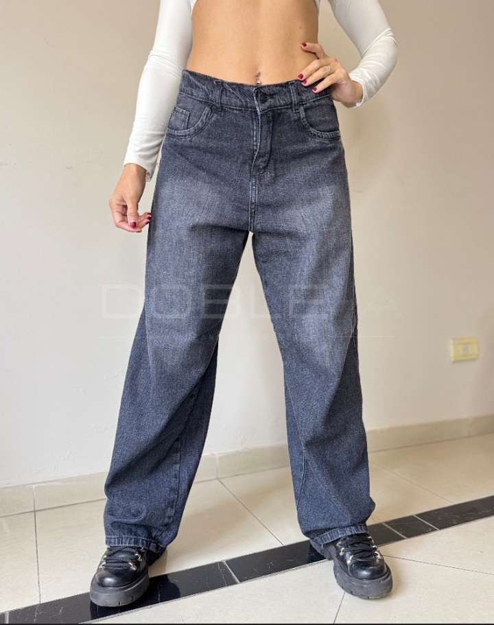 Jean Baggy Gris con y  sin Regulador Dama - Imagen 5