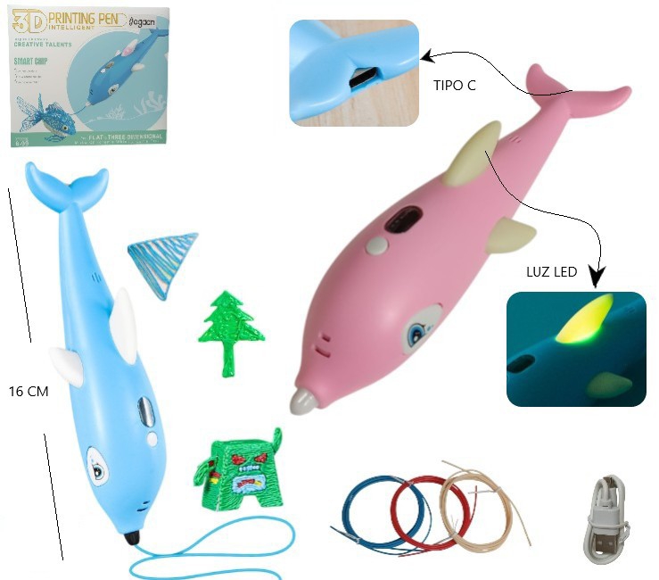 Lapiz Impresora 3d Delfin Recargable - Imagen 4
