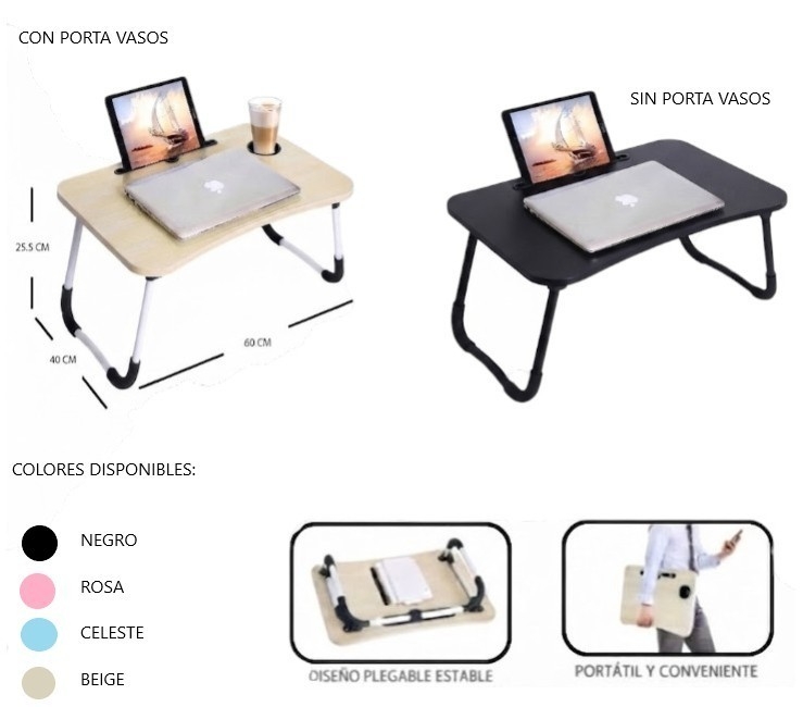 Mesa Plegable Multifuncion para Cama Escritorio - Imagen 8