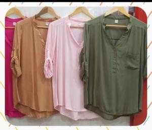 Camisola Cuello Mao V Estampado