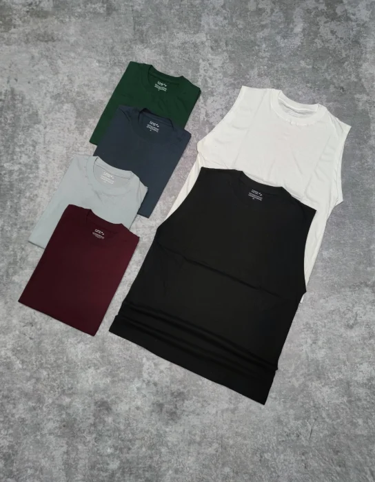 Musculosa Lisa Hombre Algodón Peinado