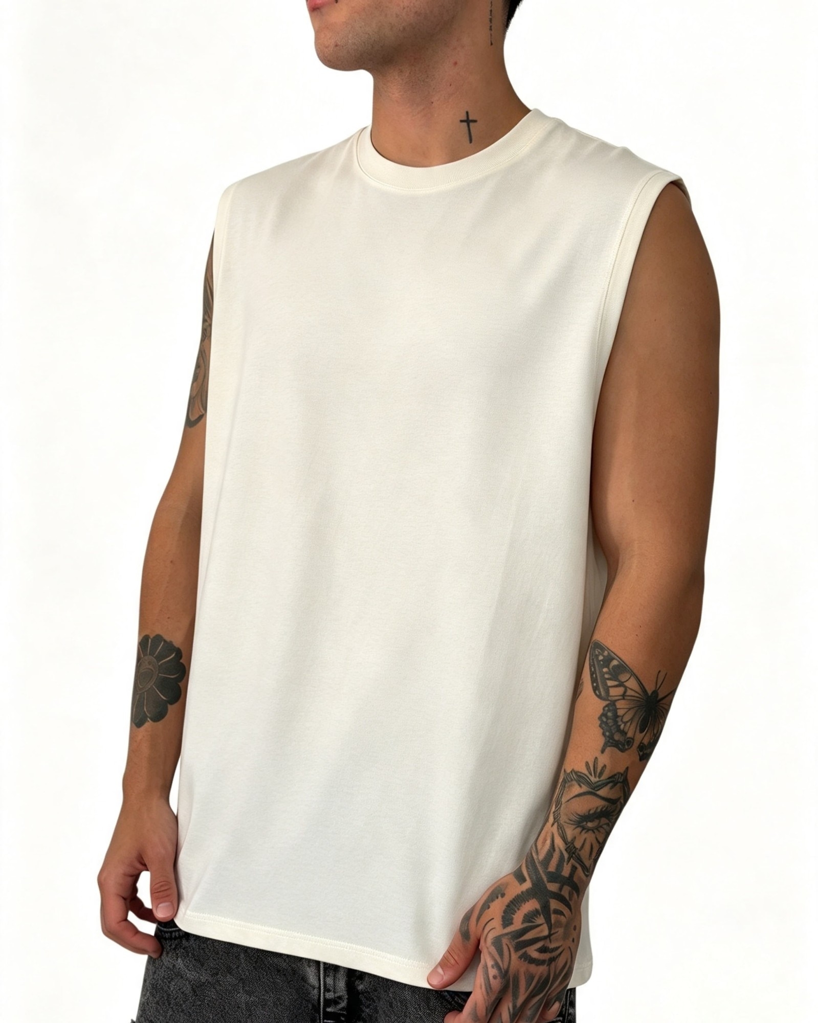 Musculosa Lisa Hombre Algodón Peinado - Imagen 4
