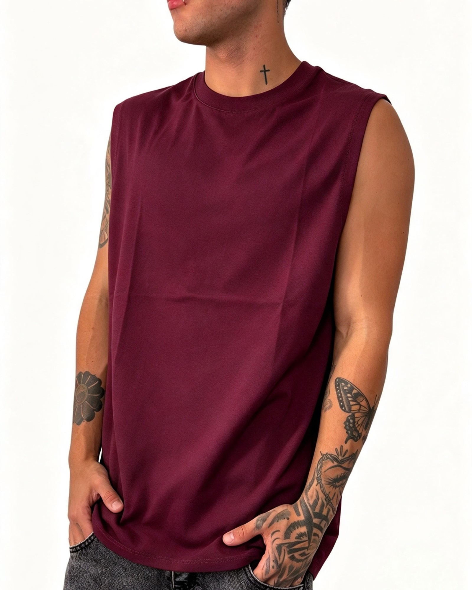 Musculosa Lisa Hombre Algodón Peinado - Imagen 5