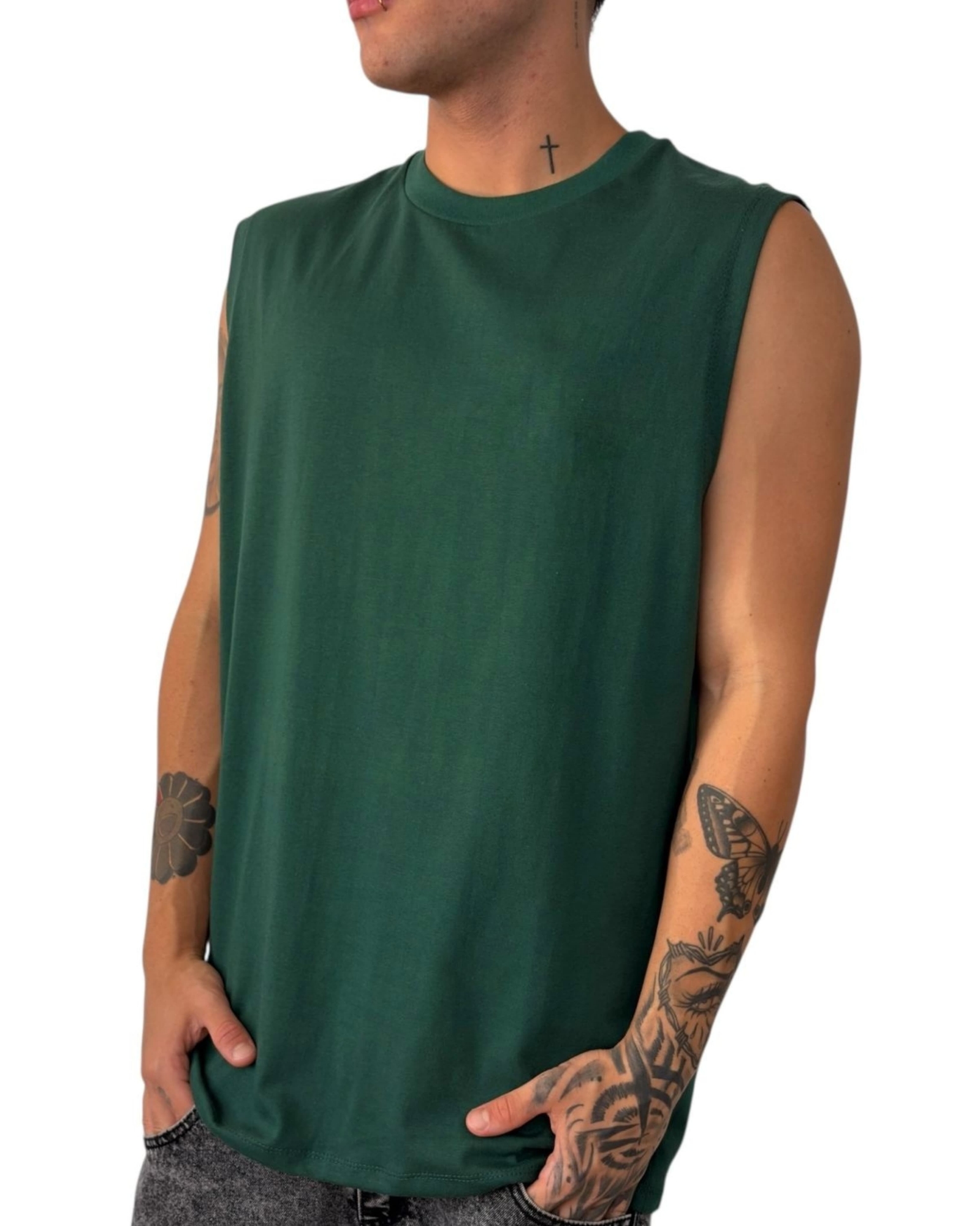 Musculosa Lisa Hombre Algodón Peinado - Imagen 6