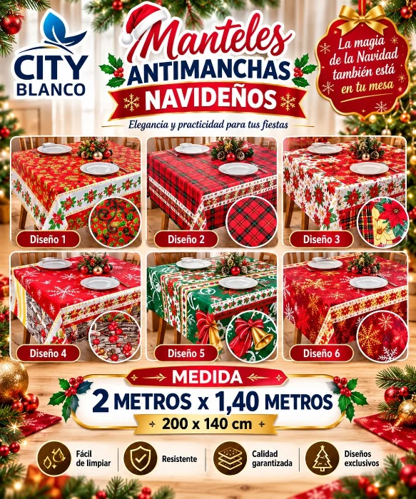Mantel 2 Mts. Antimancha Navideño