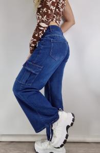 Jeans Wide Leg con Cargo ( Rigido) - Miniatura 2