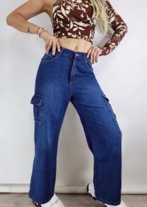 Jeans Wide Leg con Cargo ( Rigido) - Miniatura 3