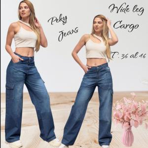 Jeans Wide Leg Cargo (rigido)