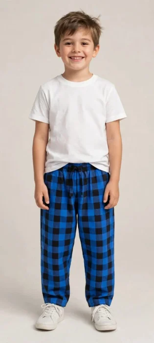 Pantalones a Cuadros Poplin de Verano para Niños