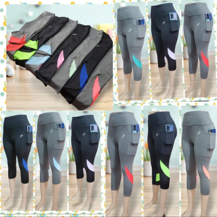 Capris con Bolsillo de Laycra y Vivo