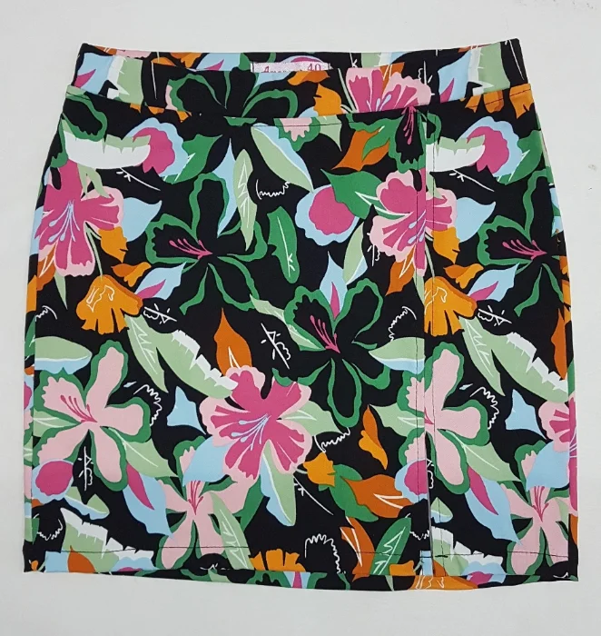 Pollera Corta  Bengalina Elastizada