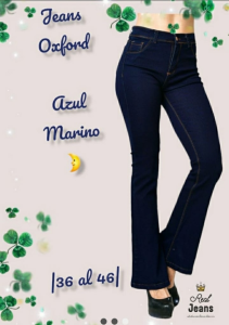 Jeans Oxford Azul Stone Celeste  Azul Marino - Miniatura 1