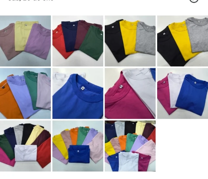 Remera Super Peinado 8 Colores Lisa