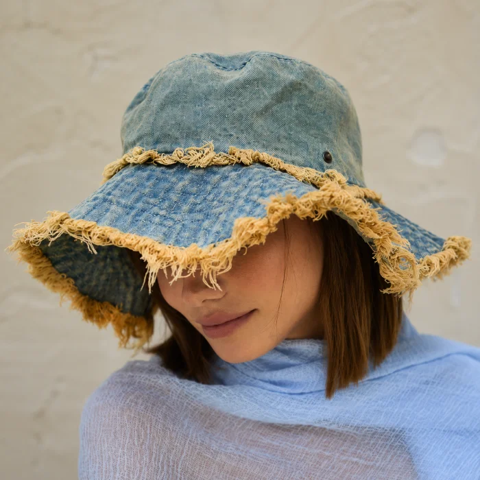 Piluso de Jean Vintage con Flecos Importado
