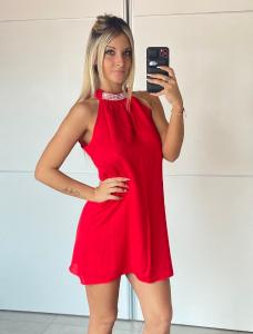 Vestido con Strass de Gargantilla - Miniatura 8