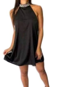 Vestido con Strass de Gargantilla - Miniatura 7